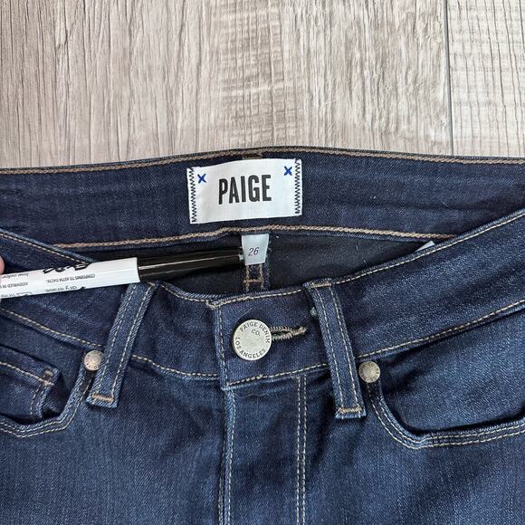 Paige Hoxton Ultra Skinny Jeans Women's 26 Blue Mid Rise Mona DNM521 Dark Wash - Picture 10 of 11